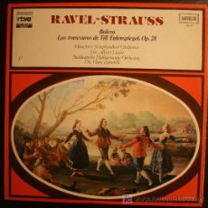 Discos de vinilo: LP - RAVEL - STRAUSS - BOLERO - LAS TRAVESURAS DE TILL EULENSPIEGEL, OP 28 - COLECCION RTVE - 1977. Lote 9174900