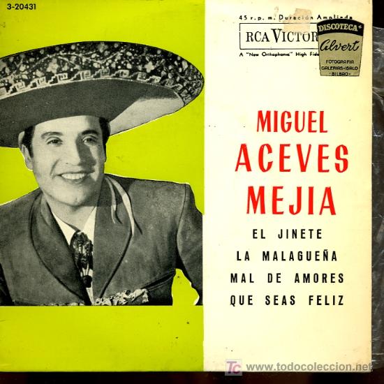 miguel aceves mejia - el jinete / la malagueña - Comprar Discos EP ...