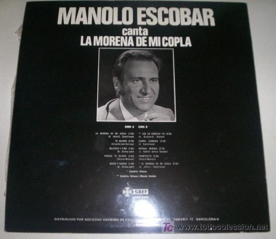 manolo escobar - canta la morena de mi copla - Compra venta en todocoleccion