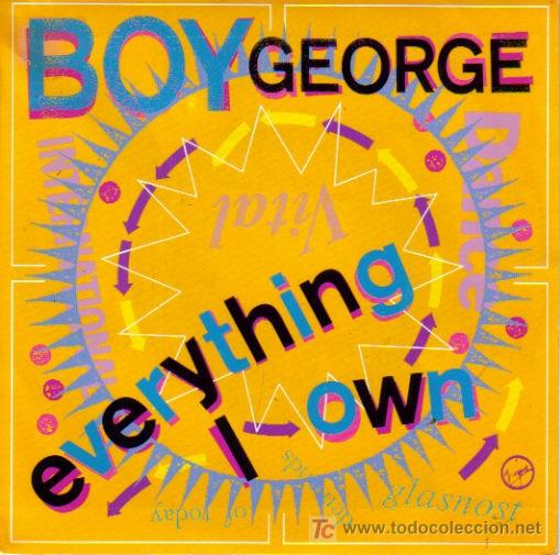Discos de vinilo: BOY GEORGE-EVERYTHING I OWN + USE ME SINGLE VINILO 1987 - Foto 1