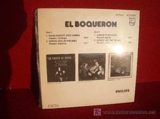 Discos de vinilo: EL BOQUERON : EP 1972 PHILIPS ST 62 24 039 , NUEVO... - Foto 2