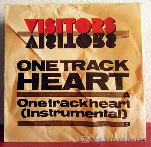 Discos de vinilo: VISITORS ( ONE TRACK HEART 2 VERSIONES ) 1987 SINGLE45 VIRGIN - Foto 1