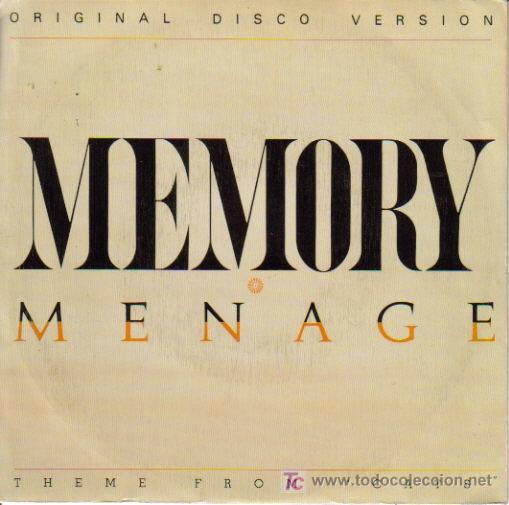 Discos de vinilo: BSO CATS -MENAGE - MEMORY - SINGLE CARRERE 1983 - Foto 1