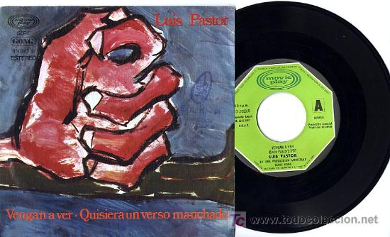 Discos de vinilo: LUIS PASTOR 1977 SINGLE - Foto 1
