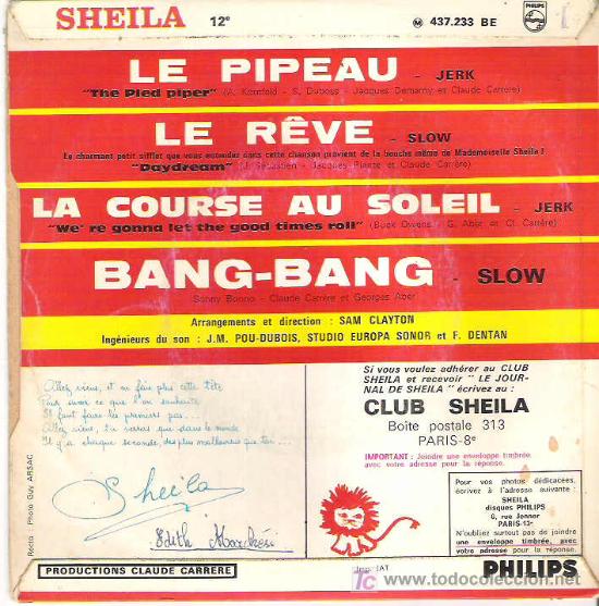 Discos de vinilo: SHEILA - BANG - BANG + 3 EP ***EN PHILIPS 1966 - Foto 2