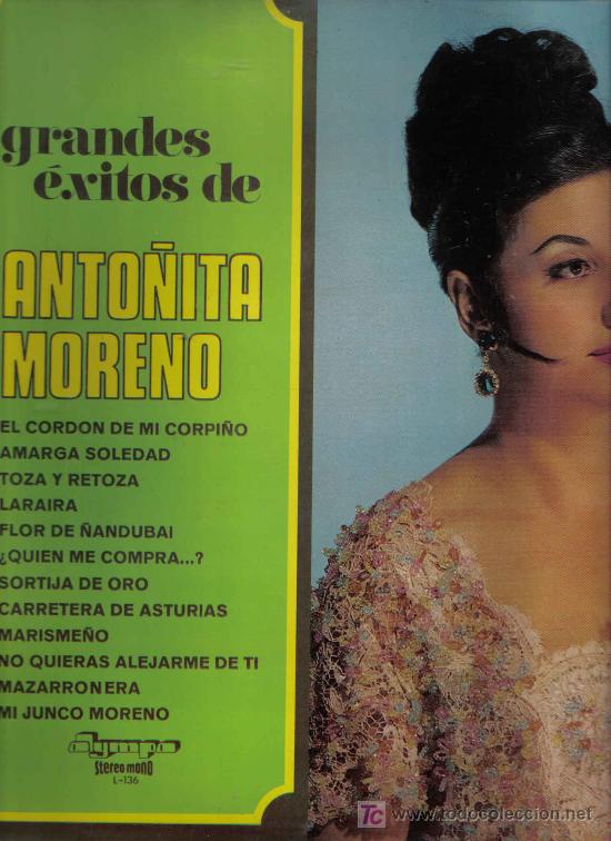 Discos de vinilo: lp ANTO&Ntilde;ITA MORENO - GRANDES EXITOS - Foto 1