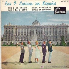 Discos de vinilo: LOS 5 LATINOS EN ESPAÑA - TODO ES NUEVO + 3 EP FONTANA 1960 DISCO AMARILLO. Lote 11220373