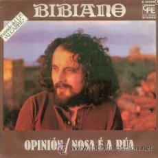 Disques de vinyle: BIBIANO - OPINION - SINGLE MUY RARO DE VINILO DE 1978 CANTADO EN GALLEGO. Lote 8729593