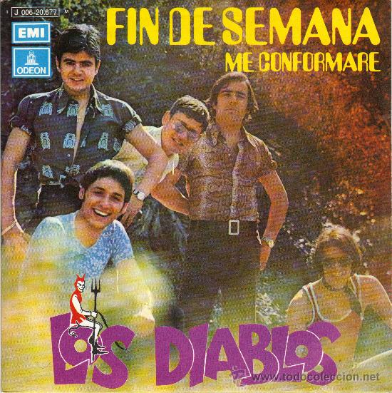 Discos de vinilo: LOS DIABLOS / FIN DE SEMANA / ME CONFORME - Foto 1