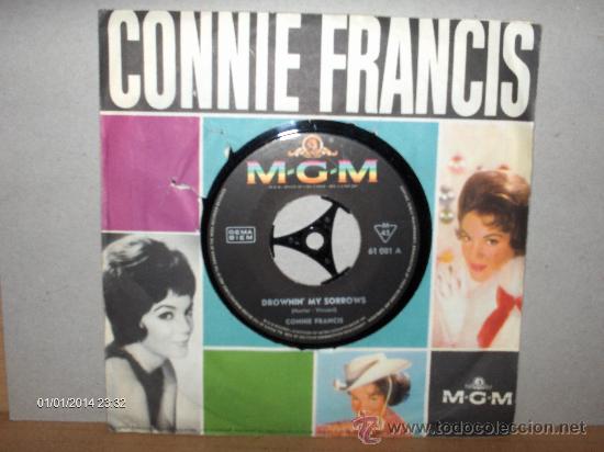 Discos de vinilo: CONNIE FRANCIS ----- DROWNIN&acute;MY SORROWS - Foto 1