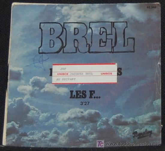 Discos de vinilo: SINGLE JACQUES BREL. JEF - Foto 1