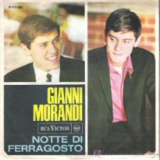 Discos de vinilo: GIANNI MORANDI - NOTTE DI FERRAGOSTO / POVERA PICCOLA ** RCA VICTOR 1966. Lote 13932702