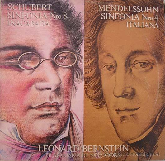 Discos de vinilo: Schubert / Mendelssohn / Direcc. Leonard Bernstein / CBS 1981 - Foto 1