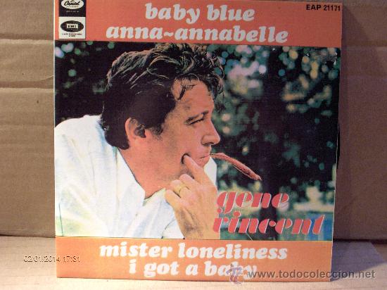Discos de vinilo: GENE VINCENT  EP ---- BABY BLUE - Foto 1