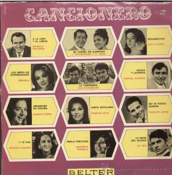 Discos de vinilo: CANCIONERO -  REF. 22.465 - Foto 1