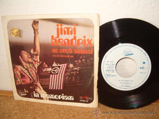 Discos de vinilo: SINGLE - JIMI HENDRIX - NO SUCH ANIMAL - EKIPO - EXIT RECORDS - Ref. 2995-B - Foto 1