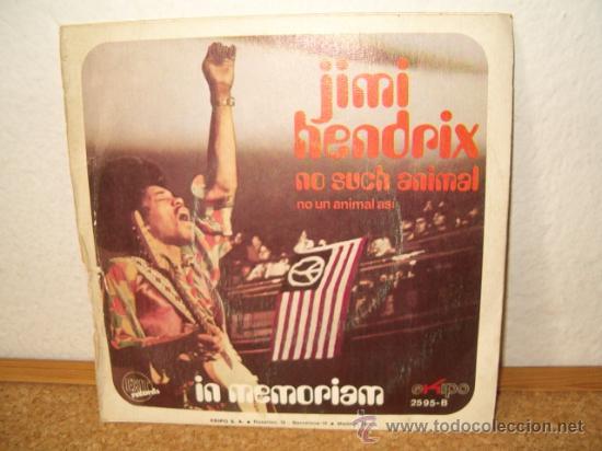 Discos de vinilo: SINGLE - JIMI HENDRIX - NO SUCH ANIMAL - EKIPO - EXIT RECORDS - Ref. 2995-B - Foto 2