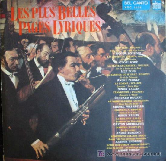 Discos de vinilo: LES PLUS BELLES PAGES LYRIQUES. Odeon XOC 1025 - Foto 1