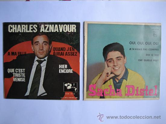 Discos de vinilo: Charles Aznavour y Sacha Distel - Foto 1