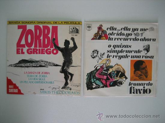 Discos de vinilo: Zorba el griego y Leonardo Favio - Foto 1