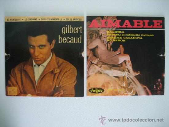 Discos de vinilo: Gilbert B&eacute;caud y Aimable - Foto 1