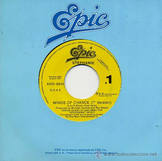 Discos de vinilo: Stephanie - Winds Of Chance - Foto 1
