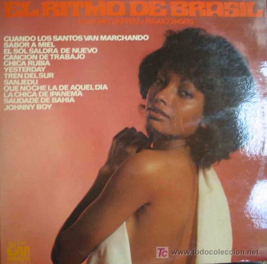 Discos de vinil: EL RITMO DE BRASIL - The Honey Drippers & Pegalo Singers. 1976. Gramusic GM 520. 1 Lp 33 rpm
