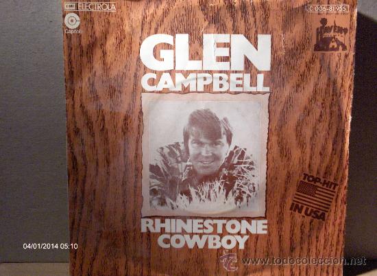 Discos de vinilo: GLEN CAMPBELL ---- RHINESTONE COWBOY - Foto 1