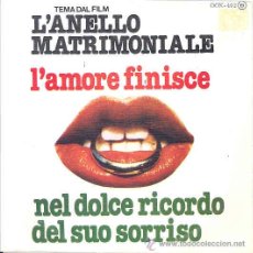 Discos de vinilo: L'ANELLO MATRIMONIALE - L'AMORE FINISCE / NEL DOLCE RICORDO DEL SUO SORRISO - PROMO ESPAÑOL DE 1979. Lote 8885542