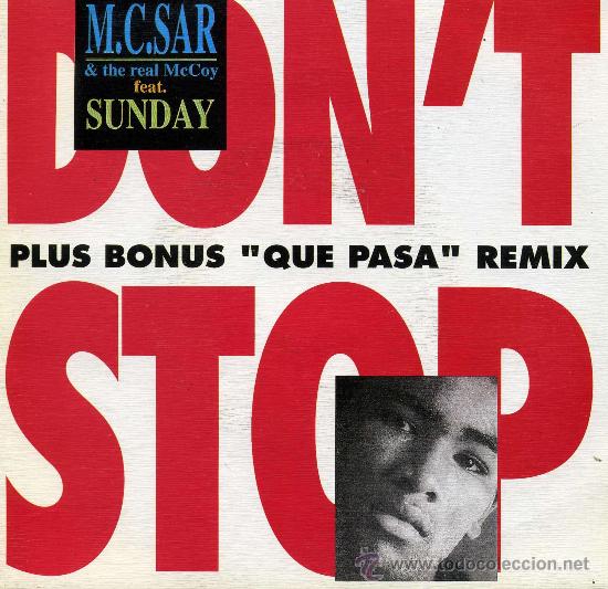 Discos de vinilo: M.C. Sar & The real Mccoy - Don&acute;t stop - Foto 1