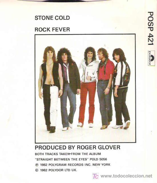 Discos de vinilo: RAINBOW - STONE COLD / ROCK FEVER ** POLYDOR 1982 - Foto 2