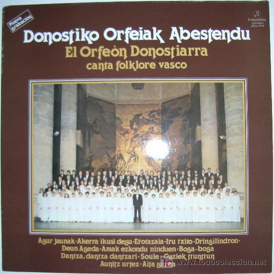 Discos de vinilo: Orfe&oacute;n Donostiarra - Canta folklore vasco - Lp 1979 - Foto 1