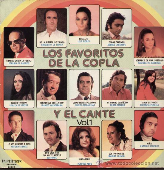 Vinyl records: LOS FAVORITOS DE LA COPLA Y EL CANTE VOL I / Varios (BELTER 75)