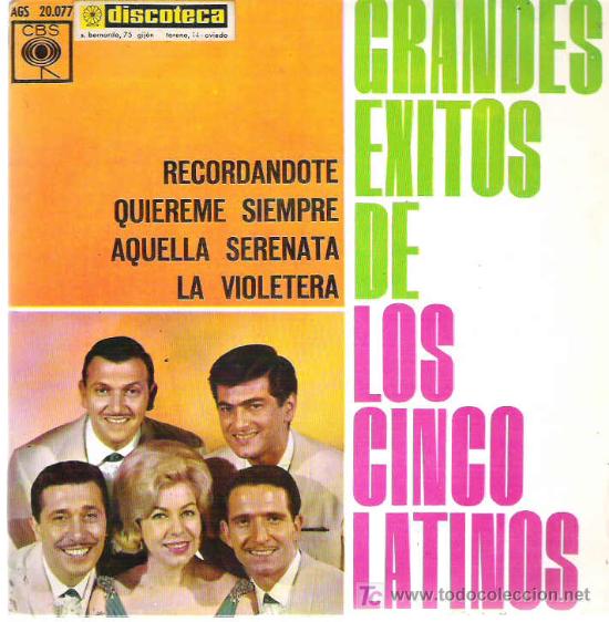 Discos de vinilo: LOS CINCO LATINOS - GRANDES EXITOS *** CBS 1963 - Foto 1