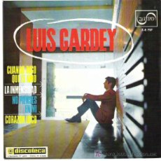 Discos de vinilo: LUIS GARDEY ¡¡¡¡ CUANDO DIGO QUE TE AMO ¡¡¡¡¡¡¡ EP ZAFIRO 1967. Lote 11726800