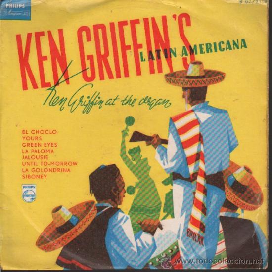 Vinyl records: KEN GRIFFIN'S AT THE ORGAN LATIN AMERICANA (10 PULGADAS). LP-DIEZP-005