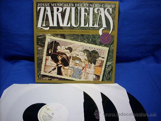 Vinyl-Schallplatten: ZARZUELAS - ESTUCHE CON 3 DISCOS, TRES ZARZUELAS Y CUADERNILLO - SONIC 1986