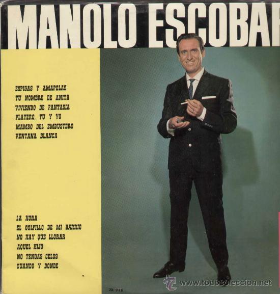Discos de vinilo: MANOLO ESCOBAR / Espigas y amapolas (LP BELTER de 1966) - Foto 1