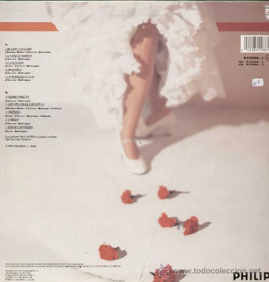 Discos de vinilo: MARIA / Claveles rojos (LP PHILIPS de 1990) - Foto 2