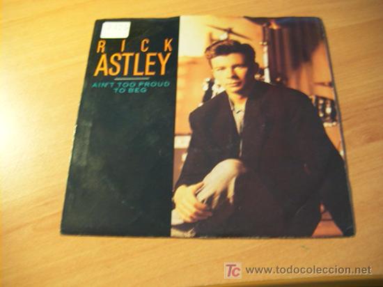 Discos de vinilo: RICK ASTLEY ( AINT TOO PROUD ) SINGLE (EPI04) - Foto 1