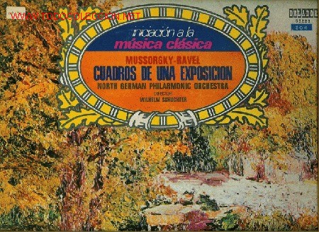 Discos de vinil: Disco L. P. de vinilo Cuadros de una Exposici&oacute;n, de Mussorgky. Orquesta Filarm&oacute;nica de North German.