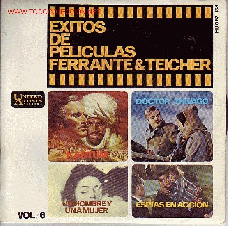 Discos de vinilo: EXITOS DE PELICULAS FERRANTE&TEICHER DISCO EP BANDA SONORAS - Foto 1