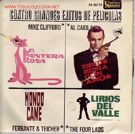 Discos de vinilo: CUATRO GRANDES EXITOS DE PELICULAS  DISCO EP - Foto 1