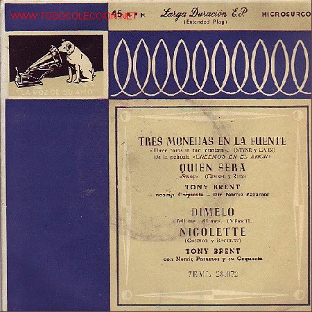 Discos de vinilo: TONY BRENT  DISCO EP - Foto 1
