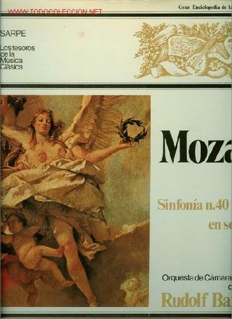 Discos de vinilo: Disco L. P. de vinilo de Los Tesoros de la M&uacute;sica Cl&aacute;sica, Mozart: Sinfon&iacute;a n. 40 K 550 en sol menor