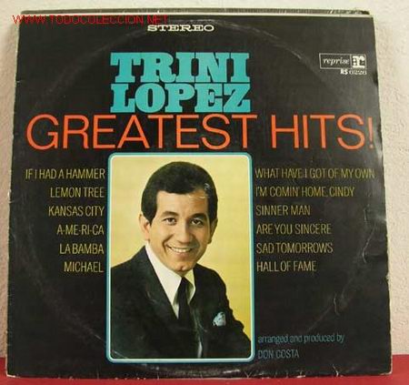 Discos de vinilo: TRINI LOPEZ ( GREATEST HITS! ) LP33 - Foto 1