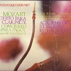 Discos de vinilo: MOZART DISCO LP CONCIERTO PARA CLARINETE MUSICA CLASICA. Lote 26318281