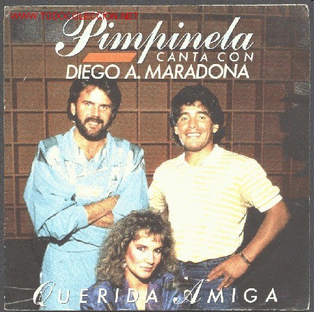 Discos de vinilo: SINGLE -7- PIMPINELA canta con MARADONA - Foto 1
