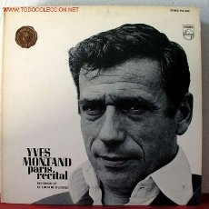 Discos de vinilo: YVES MONTAND ( RECITAL PARIS 1963 ) FRANCE LP33