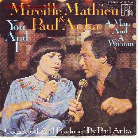 Discos de vinilo: MIRELLE MATHIEU & paul anka disco single - Foto 1